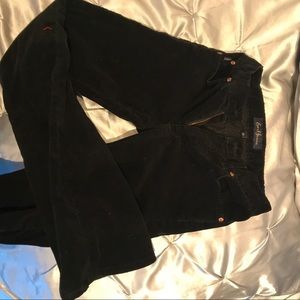 black corduroy flare pant